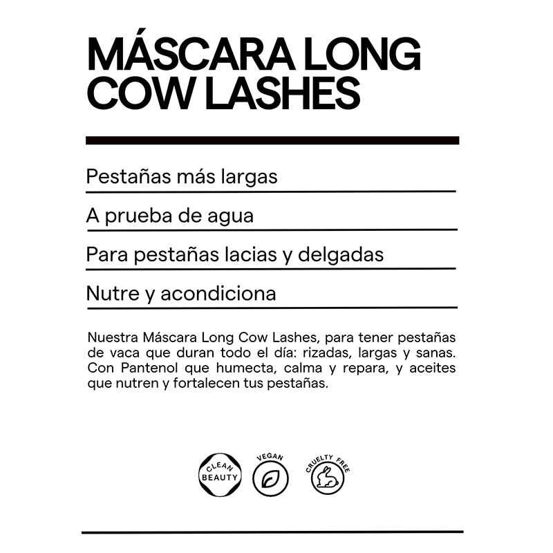 M&Aacute;SCARA WATERPOOF LONG COW LASHES PARA PESTA&Ntilde;AS LATINAS (M&Aacute;SCARA PARA PESTA&Ntilde;AS)